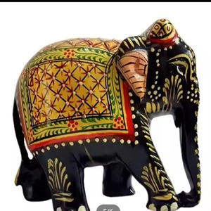 ของที่ระลึกสำหรับตกแต่งบ้านหรือสำนักงานทำจากไม้แกะสลักด้วยมือทำจากไม้สไตล์อินเดีย - Product Image 5