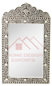 Espejo Hexagonal para Colgar en la Pared, Tallado a Mano con Incrustaciones de Hueso, Arte Hecho a Mano, Decoración de Pared para el Hogar - Product Image 2