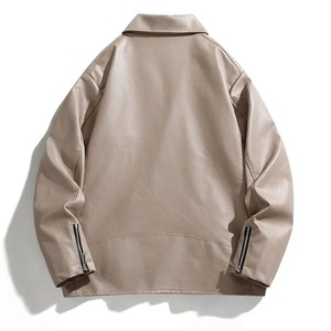 Chaqueta de Cuero Genuino para Hombre, Corte Holgado, con Decoración Bordada, Impermeable y Cortavientos, Estilo Urbano, Ropa de Motociclista, por el Fabricante - Product Image 5