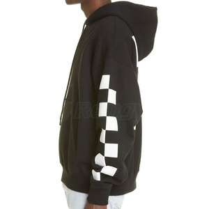 Sweats à capuche d'hiver pour hommes de haute qualité motif solide épaissi et chaud avec imprimé à carreaux - Product Image 4
