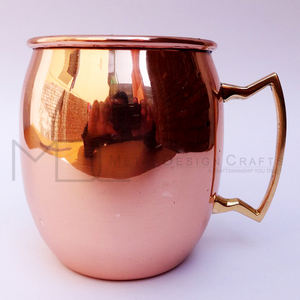 Artesanía india con precios bajos Mule Mug Pulido en relieve con mango de cobre para agua potable con alta calidad - Product Image 4