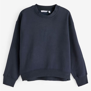 เสื้อสเวตเตอร์แบบสวมหัวสำหรับผู้หญิง, เสื้อสเวตเชิ้ตแบบลำลองทรงหลวมแขนยาว/ระบายอากาศได้เสื้อกันหนาวไหล่ตกโลโก้แบบกำหนดเอง2025 - Product Image 5