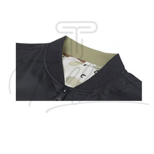 Bomber <b>Jacket</b> for Men Premium Quality Casual <b>Waterproof</b> Windproof <b>Thin</b> Stand Collar Front Logo Spring Customized Heavy Duty - Product Image 6