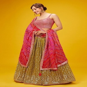 Buena calidad nuevo color increíble Georgette de moda con lentejuelas trabajo Lehenga Choli fabricante de la India al precio más bajo - Product Image 1
