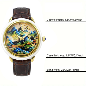 Reloj Mecánico GEZFEEL Diseño Clásico Z1222G/Z1222L para Hombre y Mujer, Reloj de Jade de Lujo, Certificado por el Fabricante - Product Image 2