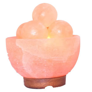 Lámpara de Sal Rosa del Himalaya 100% Natural de Calidad Premium, Tallada a Mano, Cuenco de Fuego, Bolas de Masaje, Diseño Personalizado Estilo Amor - Product Image 4