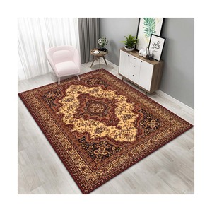 Grand <span class=keywords><strong>tapis</strong></span> de porte persan floral moderne épais tissé en soie de polyester fait à la machine pour la maison salon chambre à coucher - Product Image 6