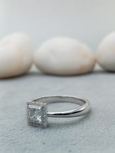 Solitario personalizado de lujo, Plata de Ley 925 de 4 quilates, certificado GIA, compromiso de moda, Princesa, regalo de fiesta VVS - Product Image 2