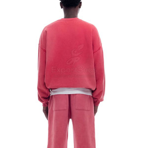 Unique Basics Acid Wash Sweatshirt With Cozy Material And Trendy Vintage Tone Acid Wash Sweatshirt - Product Image 2