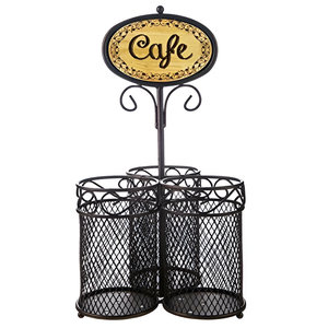 Black Metal Wire Cutlery Holder for Kitchen Restaurant Hotel Home Utensils Caddy in Low Price - Product Image 5