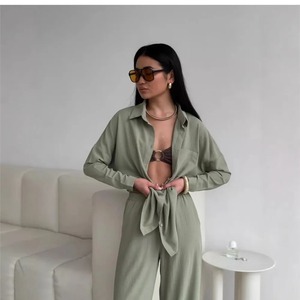 Haute qualité 100% coton Premium 2 pièces ensemble décontracté conception personnalisée survêtements élégant en gros respirant survêtements - Product Image 6