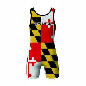 Vente en gros de combinaisons de lutte confortables pour hommes, en polyester sur mesure, design cool, maillots de lutte pour hommes - Product Image 3