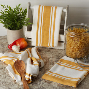 Chiffon de cuisine très absorbant Durable et polyvalent par Nature Serviette de cuisine rayée 100% coton durable de marque Premium - Product Image 5