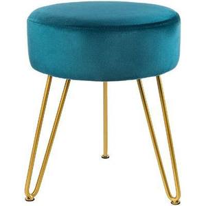 Taburete de terciopelo de metal contemporáneo Diseño de flores Duradero y elegante para sala de estar, comedor y espacios al aire libre - Product Image 4