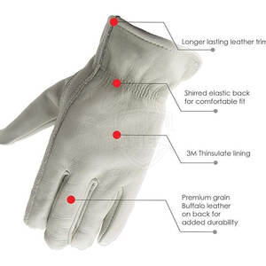 ถุงมือหนังป้องกันคุณภาพพรีเมียม ผลิตจากวัสดุและดีไซน์หนังคุณภาพดีที่สุด - Product Image 2