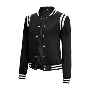 Women's Winter/Autumn Custom Logo & Embroidery Varsity Jacket with Cotton Filling - Product Image 5