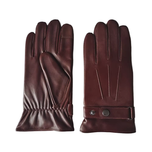 2025-2026 Offre Spéciale Haute Qualité Sangle Top Snap Usage Quotidien Porte Chaud Premium En Peau De Mouton Hiver En Cuir Gants Grain Texture - Product Image 2