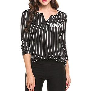 Camisas de vestir de color blanco liso de manga larga informales formales personalizadas camisa de vestir con botones de seda tejida de manga larga para damas - Product Image 6