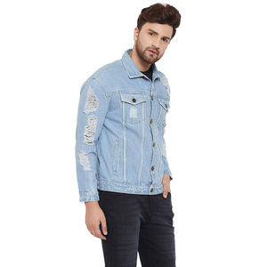 Veste en jean pour homme personnalisée 2026, streetwear, logo personnalisé, design personnalisé, séchage rapide, respirante, coupe-vent - Product Image 3
