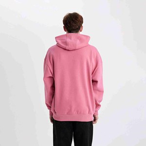 เสื้อฮู้ดลำลองโอเวอร์ไซส์สำหรับผู้ชาย, เสื้อผ้าแฟชั่นฤดูหนาวให้ความอบอุ่นพร้อมปักโลโก้ผ้าฟลีซฝรั่งเศสพิมพ์ลายสกรีน100% - Product Image 5