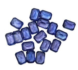 Fournisseur de pierres précieuses en vrac à facettes chauffées de haute qualité de Tanzanite bleue naturelle de taille émeraude de l'Inde aux prix de gros - Product Image 5