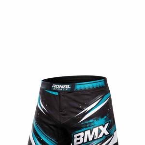 Eco-Friendly Men's BMX Racing Shorts <b>Black</b> Motocross Downhill Bike Race Knee Length Quick Dry with Sublimation Transfer Print - Product Image 1
