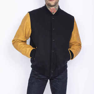 New High Quality Fashionable <b>Men</b> Baseball Varsity <b>Jackets</b> / Custom Made Long Sleeve <b>Men</b> Chenille Embroidery Varsity <b>Jackets</b> - Product Image 1