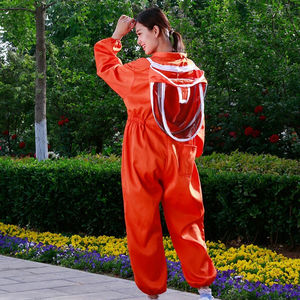 Professional Women Beekeeper <b>Suit</b> 100% Cotton <b>Full</b> <b>Body</b> Protection Durable Workwear Coverall For Apiary Use Custom OEM Service - Product Image 3