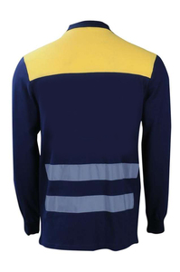 Vêtements de travail à bas quantité minimale de commande personnalisés OEM fournisseur de gros chemises de sécurité polos de sécurité à manches longues réfléchissants - Product Image 5