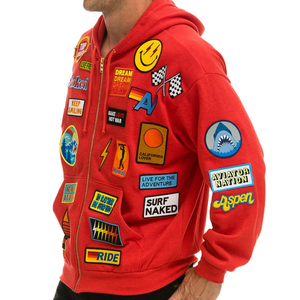 เสื้อฮู้ดสำหรับซักและล้างหินแอซิดแผ่นปักลายวินเทจรุ่นสั้น - Product Image 6