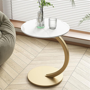 Gold Color Metal Frame Glass Top Coffee Side <b>Table</b> Modern Design for Your Living Room or Lounge Space - Product Image 2