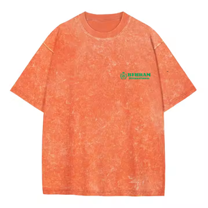 T-shirts pour hommes 100% coton, coupe ample décontractée, col rond, longueur standard, respirants, écologiques, effet délavé - Product Image 3