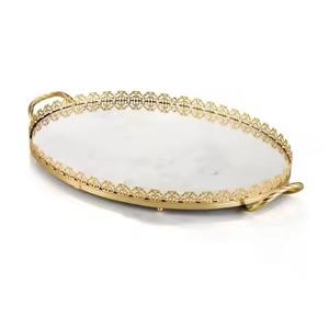 ถาดเสิร์ฟทรงรีพร้อมหูจับ ดีไซน์หรูหรา สำหรับใช้ในครัว - Product Image 1