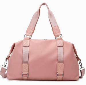 Unisex Large Capacity Gym Duffel Bag <b>Adjustable</b> <b>Strap</b> Zipper Closure Multiple Pockets Portable Sports Fitness Bag Solid Design - Product Image 6