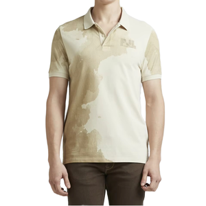 Polo de Golf informal con estampado 3D de alta calidad para hombre de geometría-Camiseta de polo de tela de malla con solapa microelástica de verano de manga corta - Product Image 1