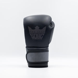Gants de boxe faits à la main en cuir de qualité supérieure noir/gris Triple rembourrage Kickboxing Muay Thai gants et gants de boxe professionnels - Product Image 5