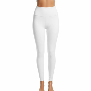 Four Way Stretch Fitness Yoga <b>Leggings</b> Polyester Spandex Blend High Waist Soft Fabric For Workout Running Gym Wear <b>Women</b> Pants - Product Image 2