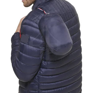 Chaqueta acolchada de poliéster de invierno de calle alta para hombre, estilo de lona impermeable para exteriores con logotipo personalizado al por mayor - Product Image 6