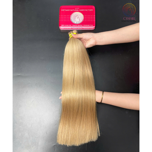 #14 Color Natural Straight Human <b>Hair</b> Bulk 20 Inch Raw Vietnamese <b>Hair</b> Weave Bundles Extensions Cyhairvn - Product Image 4