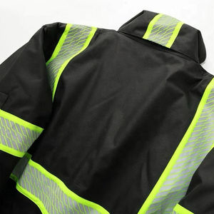 Veste de sécurité haute visibilité personnalisée avec logo, pour travaux d'hiver, en polyester et nylon, directement de l'usine, prix raisonnable - Product Image 4