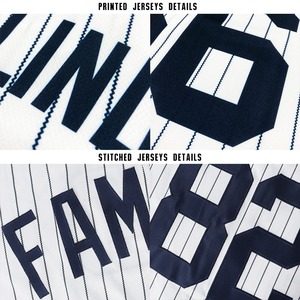 Jerseys de béisbol cosidos bordados con números de nombres de equipos personalizados con malla duradera, jersey de béisbol de corcho transpirable de poliéster - Product Image 4