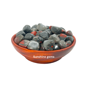 Piedras preciosas de piedra de sangre africana natural al por mayor, piedras preciosas de color verde oscuro y Rojo para curar cristales Feng Shui tallados - Product Image 6