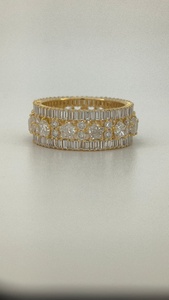 แหวนเพชรเลี้ยงในห้องปฏิบัติการจากโรงงาน Vvs ทรงสตาร์คัท ทองคำ 10k สีเหลือง เครื่องประดับชั้นดี แหวนระยิบระยับ ผ่านการทดสอบเพชร - Product Image 6