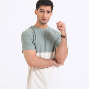 Buena calidad 100% algodón Color personalizado secado rápido sobre tamaño camisetas hombres algodón transpirable fibra de bambú para la venta hombres camisetas - Product Image 6