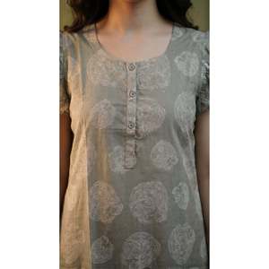 Evolove X Venus Camisón Corto de Rayón Muslin Dobby con Textura Floral para Mujer - Suave y Transpirable Talla XL (SNGDB111OG) - Product Image 5
