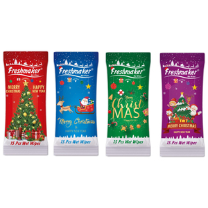 Freshmaker Kids Pocket Toallitas húmedas 15 piezas 11*19cm 35gsm Alta calidad Mejor precio Toallas de limpieza frescas - Product Image 3