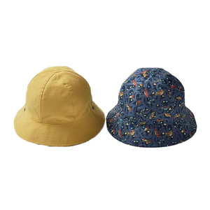 Personalizado Patchwork Color doble tono 100% algodón bordado logo ala ancha sombrilla playa cubo sombrero para mujer - Product Image 2