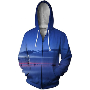 Unisex Zip-Up Hoodie Personalized Printed Breathable Street Clothing Embossed Screen Printing 3D Winter Drawstring Hoodies - Product Image 2