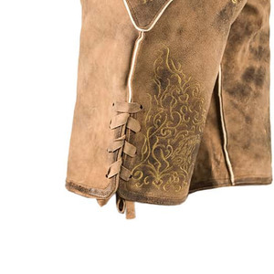 Lederhosen laine légère et durable Short brodé à la mode écologique High Street Design solide respirant doux - Product Image 6