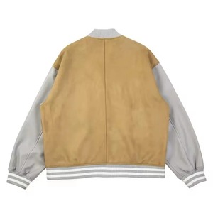 High Quality Canvas Letterman Baseball <b>Jacket</b> Custom Logo Printed Winter <b>Varsity</b> <b>Jackets</b> with Stand Collar Wholesale Price - Product Image 4